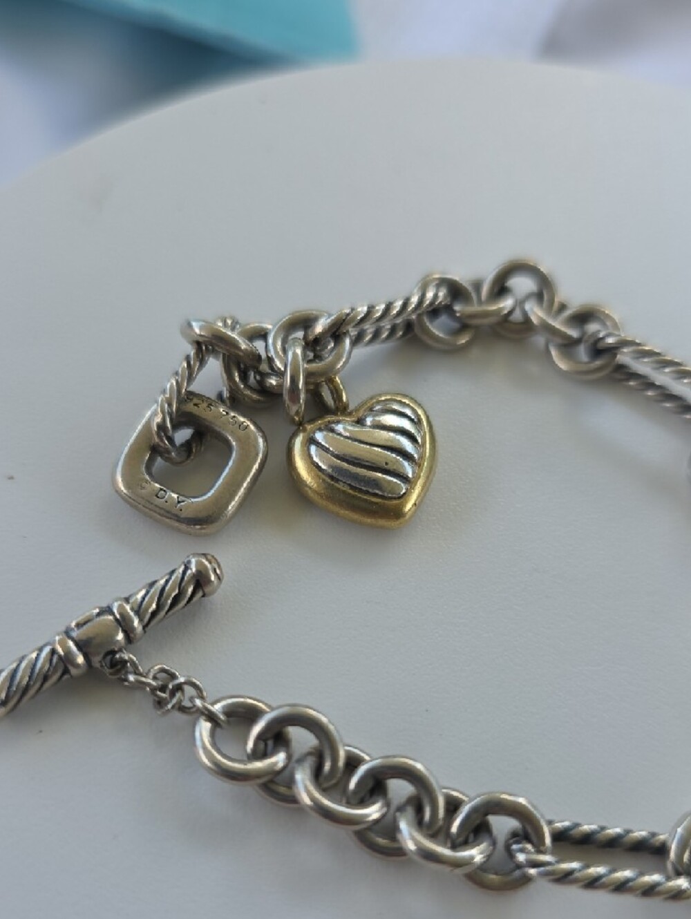 Authentic David Yurman Bracelet. Sterling Silver And 18 K Gold - Picture 2 of 6